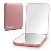 Kintion pocket mirror rose gold two-sided for makeup checks on the go