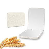 Kintion Wheat Straw Compact Mirror closed for travel and storage