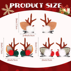 KINYFY Christmas hair clip antler style 2 lightweight for all-day wear.