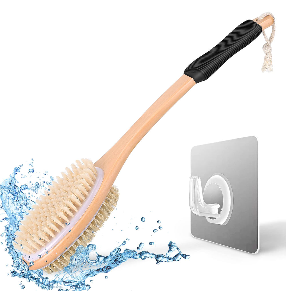 KIPRITII arc-handle back scrubber for easy reach and thorough cleansing