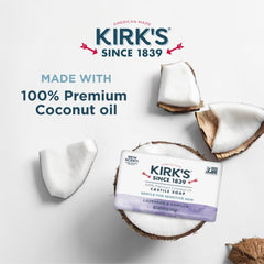 Kirk's Castile six-pack display, convenient family-friendly cleansing