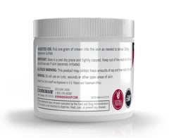 Kirkman epsom-salt-cream label detail highlights gluten-free and casein-free claim.