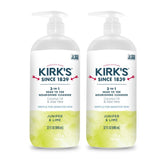 Kirk's 3-in-1 head-to-toe cleanser bottle for simple family skincare routine.