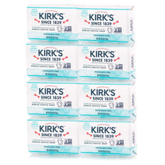 Kirk's Original Coco Castile fragrance-free bar soap close-up of individual 4 oz bar