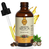 Kisii Jamaican Black Castor Oil bottle highlighting hair growth and scalp nourishment.