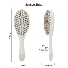 KISMETICS Boar Bristle Hair Brush detangling action eases knots with nylon pins