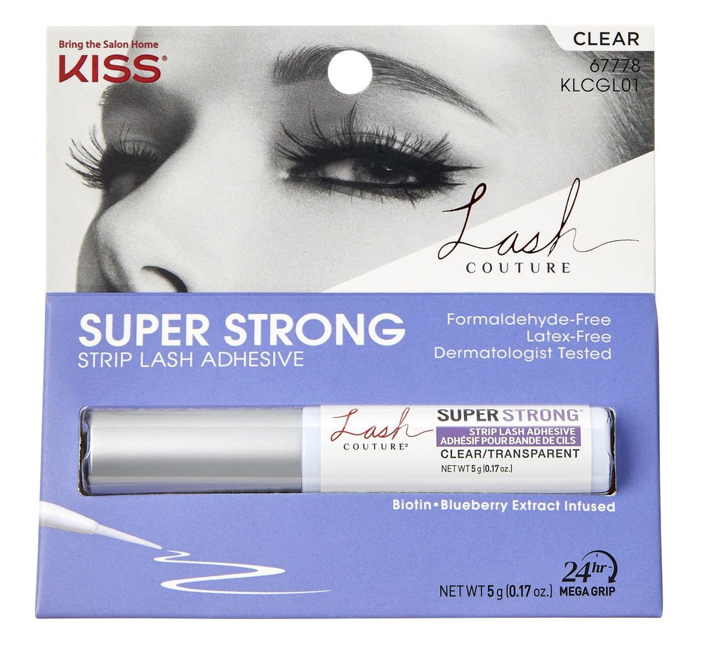 Kiss Lash Couture Adhesive pack-2 securely holds lashes for all-day wear