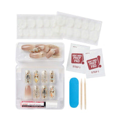 KISS Majestic long coffin nails close view demonstrates elegant shape for special occasions.