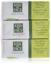 Kiss My Face Pure Olive Oil bar soap front view for daily gentle cleansing and moisturization.