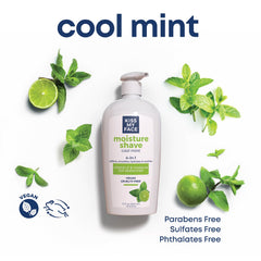 Kiss My Face Moisture Shave Cream cool mint scent inspires a refreshing routine