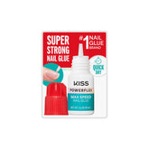 KISS bottle front view showing compact glue bottle and fast application benefit