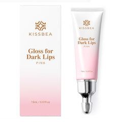 KissBea Lip Lightening tube-application shows smooth coverage for even lip tone.