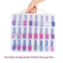 Kissbuty nail polish holder clear dust free view enables easy color selection