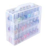 Kissbuty universal nail polish holder front view highlights 48 bottle storage for quick color selection