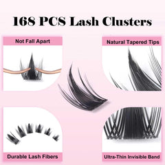 Kisslily Wispy DIY Clusters showcase versatile 8-18mm lengths for customizable volume.