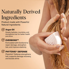 Kitsch Argan Oil Conditioner Bar applied to wet hair for smoother strands.