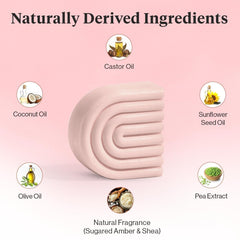 Kitsch castor oil conditioner bar closeup texture reveals rich emollients for manageable strands.