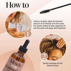 Kitsch castor oil lashes-brows for fuller-looking results