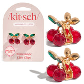 Kitsch Cherry small hair clip with sparkling rhinestones for chic daytime or evening looks.