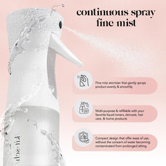 Kitsch bottle with ergonomic trigger reduces hand fatigue during long styling sessions