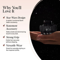 Darth Vader glitter clip adds galaxy-inspired shine to casual updos