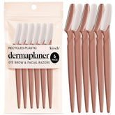 Kitsch Dermaplane Razor packaging close-up in terracotta tones for easy storage and gifting.