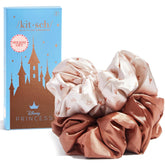 Kitsch Disney satin scrunchies desert crown bronze; crease-free hold for daily wear.
