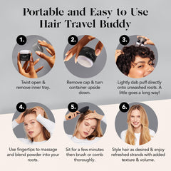 Kitsch dry shampoo powder absorbs oil to enliven hair between washes