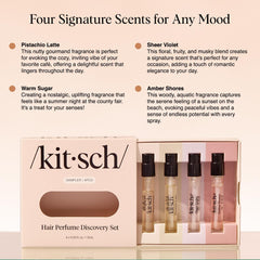 Kitsch hair perfume discovery set amber waves bottle for warm evening scent