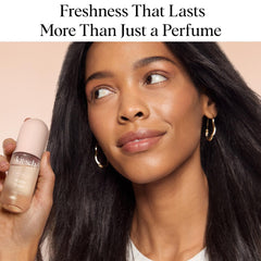 Kitsch Hair Perfume Pink Grapefruit and Vanilla bottle with light mist for body and pillows.