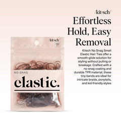 Kitsch hair ties no-damage coating detail closeup highlights easy-glide performance