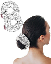Kitsch microfiber hair towel scrunchie with micro-dot design for quick, gentle drying.