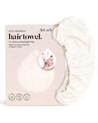 Kitsch microfiber hair towel wrap 5x faster absorption demonstrates quick-drying potential.