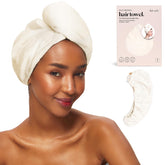 Kitsch microfiber hair towel wrap ultra-soft closeup shows luxe texture and fast moisture absorption.