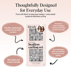 Kitsch 34-inch overnight curler in use for effortless no-heat curls