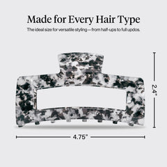 Pinza jumbo para cabello, ideal para recogidos rápidos y moños.