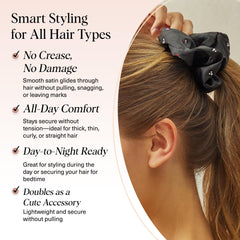 Kitsch recycled fabric scrunchie texture detail emphasizes eco-friendly softness.