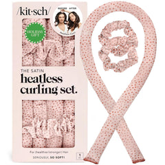 Kitsch satin heatless curling set 34-inch rod ready for overnight frizz-free curls.