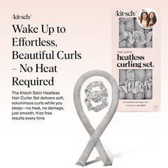 Kitsch satin scrunchies pair securing hair gently for overnight styling