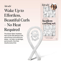 Kitsch satin scrunchies pair securing hair for gentle, damage-free wear