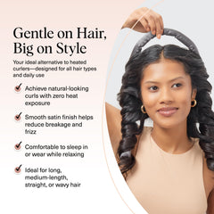 Kitsch satin scrunchies set securing curls overnight