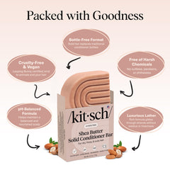 Kitsch Shea Butter Conditioner Bar on curls delivers defined, moisturized coils.