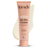 Kitsch smoothing air dry cream bottle clearly showcases frizz control and lightweight styling benefits.