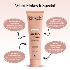 Kitsch frizz-control shot shows up to 24 hours of smoother, more manageable hair.