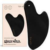 Kitsch stainless steel gua sha tool closeup showing durable design for daily use.