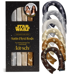 Kitsch x Star Wars satin heatless curler overnight use with secure grip.