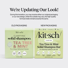 Kitsch shampoo bar lathering in hands for clarifying wash