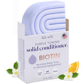 Kitsch Toning Purple Conditioner Bar packaging highlights eco-friendly design for color-safe hair.