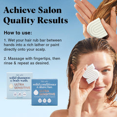 Kitsch ultra-sensitive shampoo bar closeup fragrance-free wash for sensitive skin