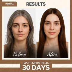 Kiwinz Professional ammonia-free formula on label, gentle on scalp.